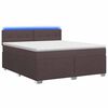 vidaXL Ł&oacute;żko Box Spring z materacem i LED Ciemny brąz 180 x 200 cm