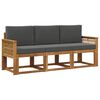 vidaXL Zestaw sof na zewnątrz 3 szt. Naturalny i Antracytowy Poliester