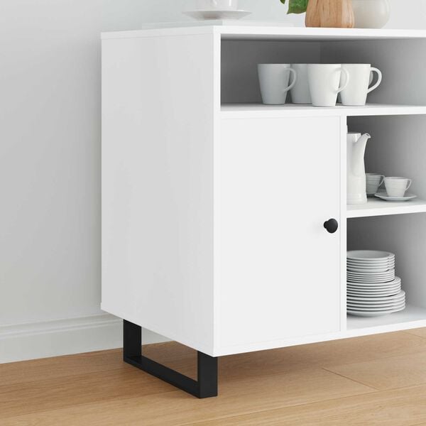 vidaXL N&oacute;żki meblowe 12 pcs Czarny 34,1 x 4 x 10 mm Żelazo