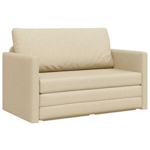 vidaXL Sofa Bed Kremowy 124 x 71 x 78 cm tkanina