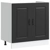 vidaXL Szafka pod zlewozmywak, Kalmar, czarna, 80x46x81,5 cm