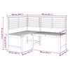 vidaXL Narożna ławka ogrodowa, 140 cm, lite drewno akacjowe