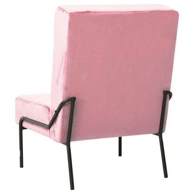 vidaXL Fotel, 65x79x87 cm, różowy, obity aksamitem