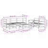 vidaXL 7-cz. zestaw mebli ogrodowych, lite drewno daglezjowe