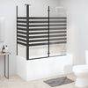 vidaXL Parawan wannowy w paski, 120x68x130 cm, szkło hartowane