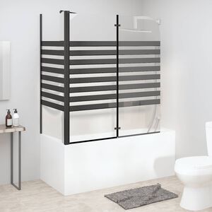 vidaXL Parawan wannowy w paski, 120x68x130 cm, szkło hartowane