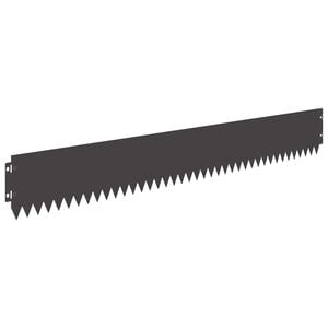 vidaXL Krawężnik do trawnika 10 pcs 103 x 15 cm Stal Czarny