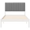 vidaXL Ramka ł&oacute;żka z tapicerowanym wezgłowiem Jasnoszary 100 x 200 cm