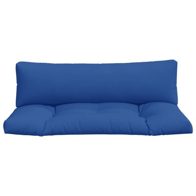 vidaXL Poduszki na sofę z palet, 2 szt., kobaltowe, tkanina