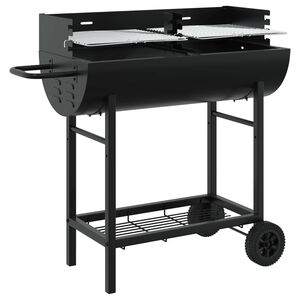 vidaXL Grill węglowy 96,5 x 42,5 x 88,5 cm Czarny