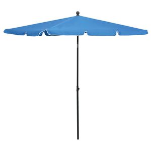 vidaXL Parasol ogrodowy na słupku, 210x140 cm, lazurowy