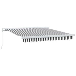 vidaXL Zwijana markiza, antracytowo-biała, 3x2,5m, tkanina i aluminium