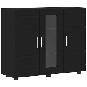 vidaXL Bufet z półką Czarny 55,5 x 29 x 100 cm Materiał drewnopochodny