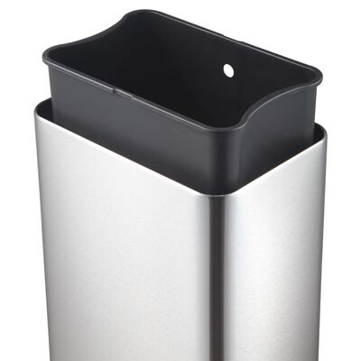 EKO Kosz na śmieci z czujnikiem Mirage, 45 L, matowy, srebrny