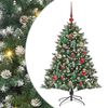 vidaXL Sztuczna choinka Zielony 120 cm PVC, plastik i stal