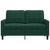 vidaXL Sofa 2-osobowa, ciemnozielona, 120 cm, tapicerowana aksamitem
