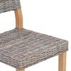 vidaXL Krzesło jadalniane 2 pcs Kubu Szary 46 x 55 x 84 cm Rattan Kubu