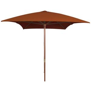 vidaXL Parasol ogrodowy na drewnianym słupku, terakota, 200x300 cm