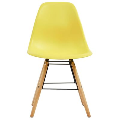 vidaXL Krzesła stołowe, 6 szt., żółte, plastik