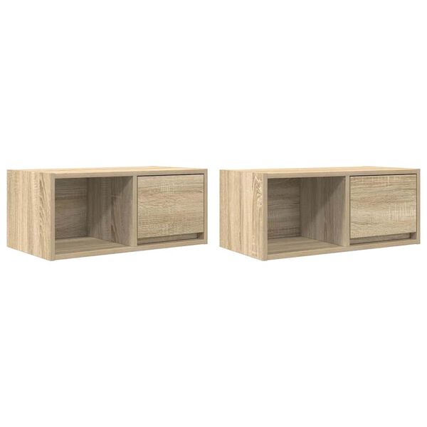 vidaXL Szafki RTV 2 szt. Dąb Sonoma 60x31x25,5 cm Drewno klejone