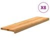 vidaXL Stopnie schodowe, 8 szt. brązowe 100x25x2cm lite drewno dębowe