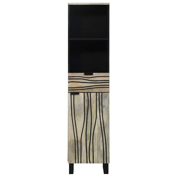 vidaXL Szafka pod umywalkę z p&oacute;łką z drzwiami Biały 38 x 33 x 160 cm