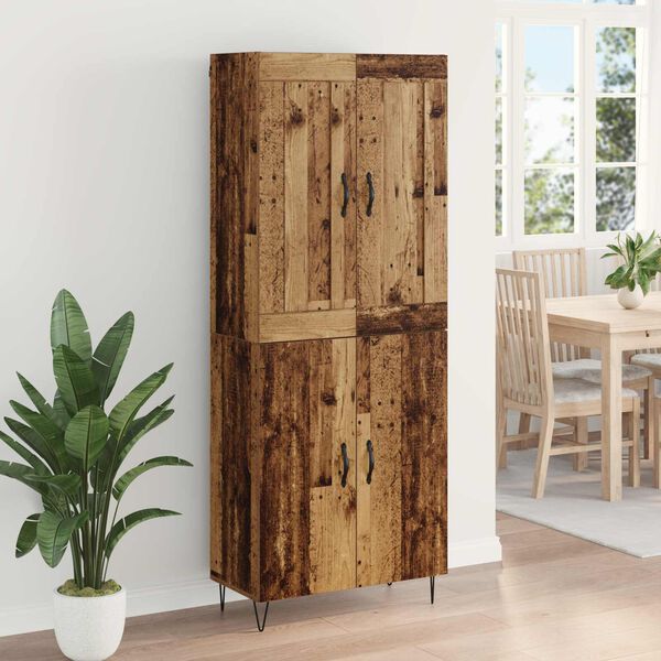 vidaXL Highboard Stare drewno 69,5 x 34 x 180 cm