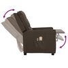 vidaXL Elektryczny fotel masujący, ciemnobrązowy, obity tkaniną