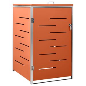 vidaXL Osłona na 1 kosz na śmieci, 69x77,5x115 cm, stal nierdzewna