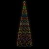 vidaXL Choinka stożkowa, 1400 kolorowych diod LED, 160x500 cm