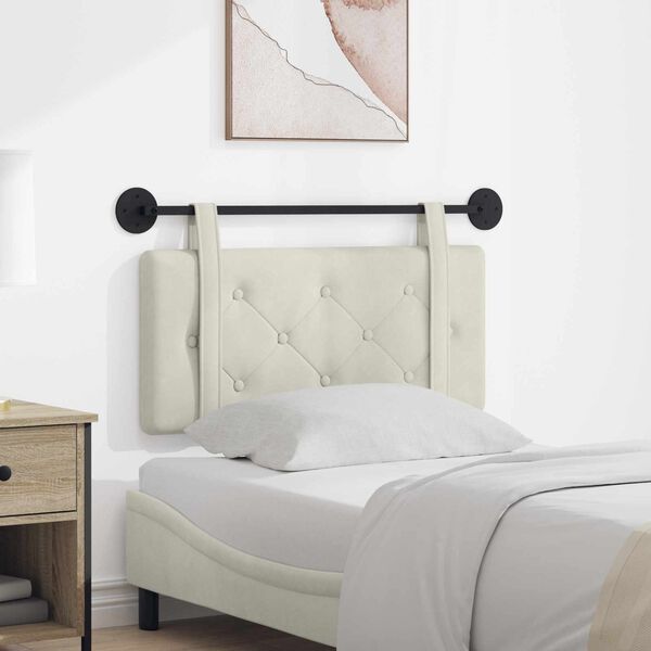 vidaXL Wisząca Głowa Kremowy 100 x 55 x 5 cm Aksamit