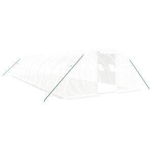vidaXL Szklarnia ze stalową ramą, biała, 48 m&sup2;, 12x4x2 m