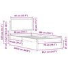 vidaXL Ramka łóżka z tapicerowanym wezgłowiem Ciemnoszary 80 x 200 cm