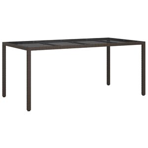 vidaXL St&oacute;ł Ogrodowy Brązowy 190 x 90 x 75 cm polirattan