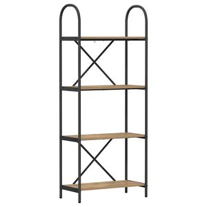 vidaXL P&oacute;łka na książki 4 poziomy 60 x 30 x 146 cm Drewno inżynieryjne