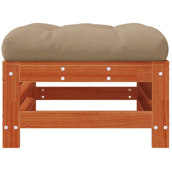 vidaXL Podn&oacute;żek ogrodowy Lite drewno sosnowe Woskowy Brąz