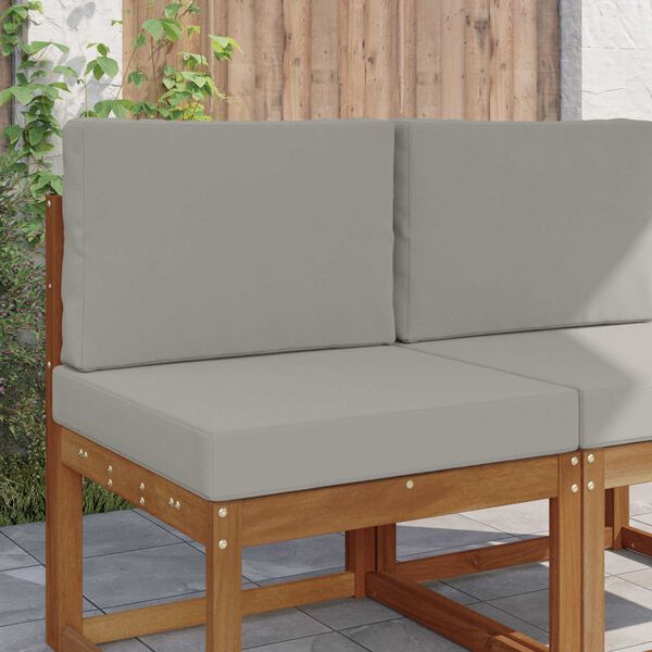 vidaXL Poduszka do sofy na zewnątrz 2 pcs Szary Poliester