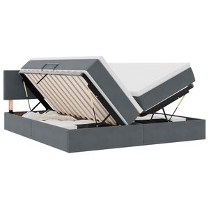 vidaXL Ł&oacute;żko z miejscem do przechowywania Ciemnoszary 100 x 200 cm