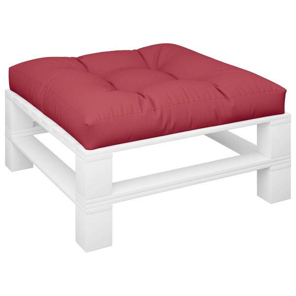 vidaXL Poduszka na paletę, winna czerwień, 70x70x12 cm, tkanina