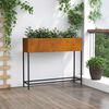 vidaXL Podwyższona doniczka ogrodowa Rdzawy 100 x 26 x 82 cm Stal