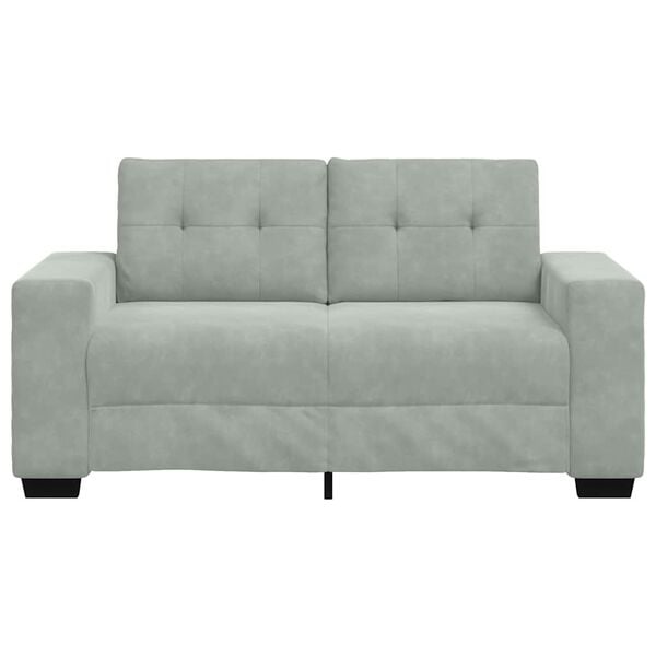 vidaXL Sofa dwuosobowa Jasnoszara 160x77x82 cm Aksamit