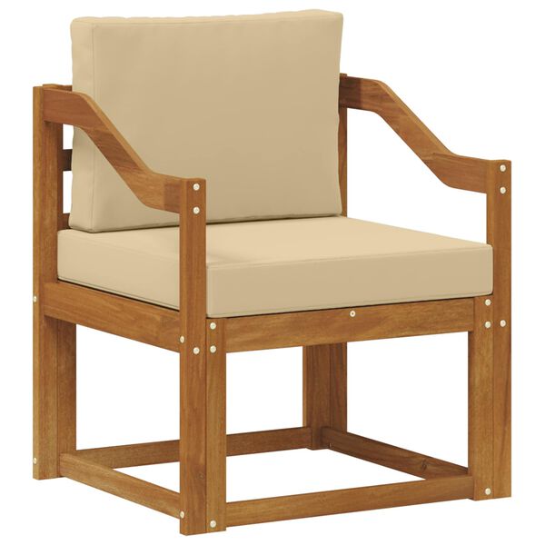 vidaXL Sofa na zewnątrz Lite drewno akacjowe i poliester Naturalny