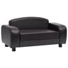 vidaXL Sofa dla psa, brązowa, 80x50x40 cm, sztuczna sk&oacute;ra
