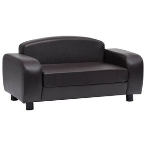 vidaXL Sofa dla psa, brązowa, 80x50x40 cm, sztuczna sk&oacute;ra
