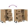 vidaXL Highboard 2 pcs Dąb rzemieślniczy Materiał drewnopochodny