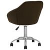 vidaXL Obrotowe krzesło biurowe, ciemnobrązowe, tapicerowane tkaniną