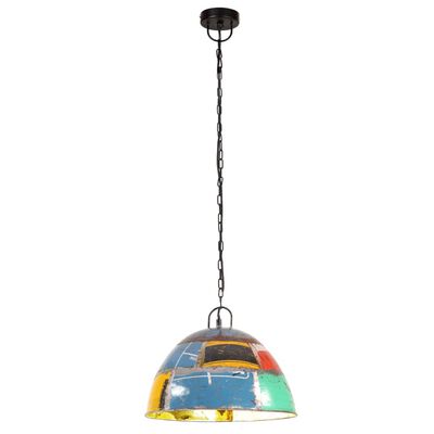 vidaXL Industrialna lampa wisząca, 25 W, kolorowa, okrągła, 41 cm, E27