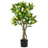 vidaXL Sztuczne drzewo cytrynowe 234 liście 90 cm zielone