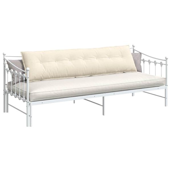 vidaXL Poduszka na plecy Kremowy 200 x 50 cm Tkanina sztruksowa