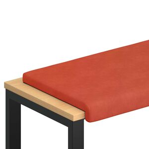 vidaXL Poduszka na ławkę sztruks Czerwono-pomarańczowy Głębokość 35 cm